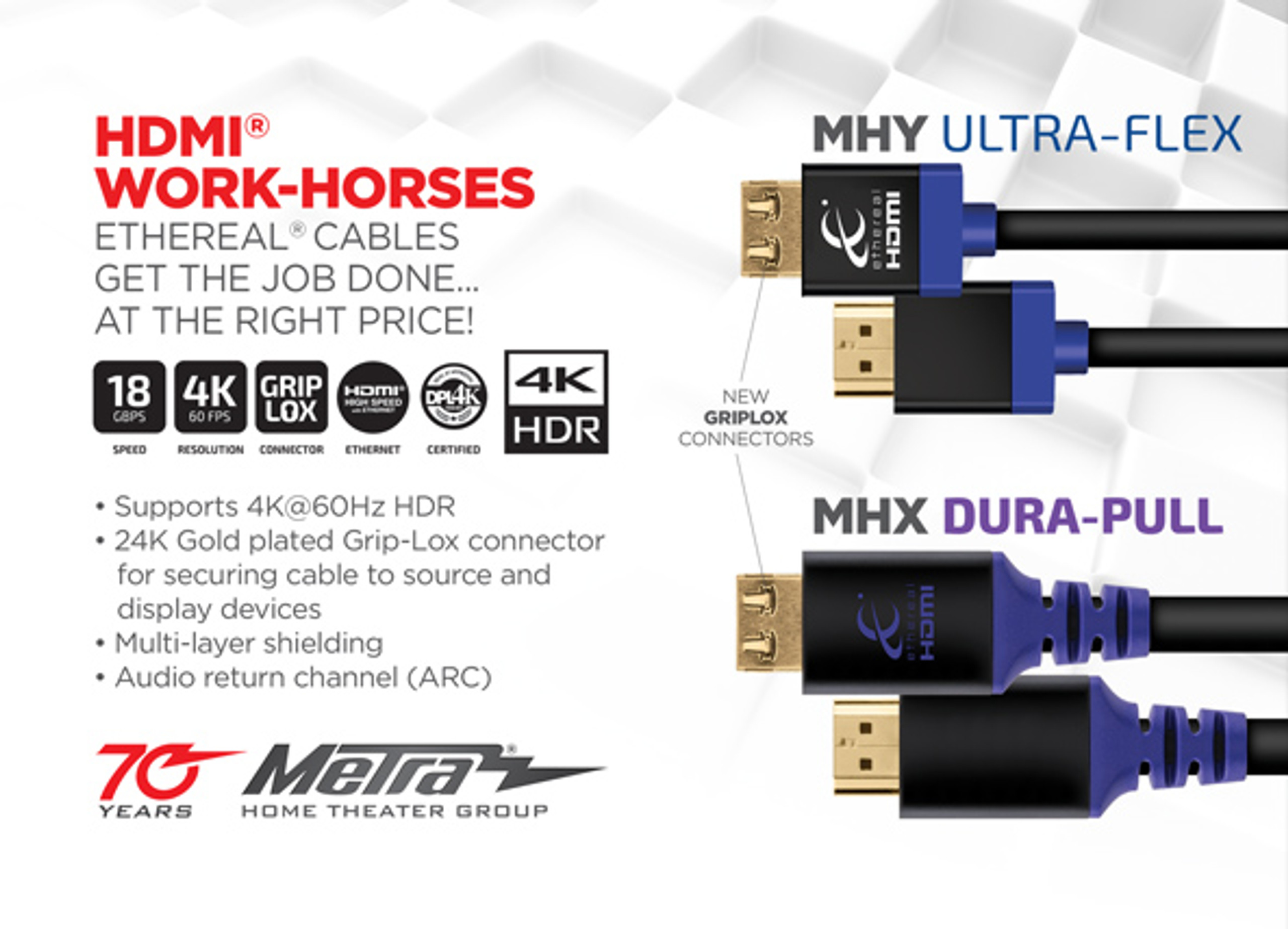 Metra Home Theater Group Showcases New Ethereal MHX and MHY Cables and HDMI® Electronics at CEDIA featured image
